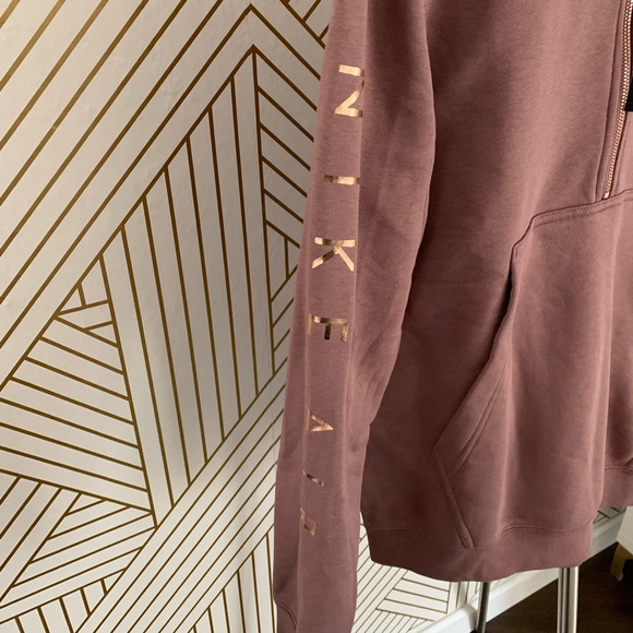Nike Mauve Pink + Rose Gold Half Zip Sweatshirt - Picture 5 of 5